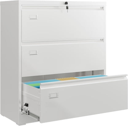 DEVAISE 3 Drawer Mobile File Cabinet Under Desk Office, Fully Assembled Except Casters, Letter/Legal Size, Black