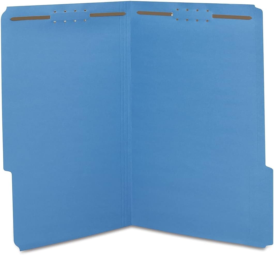 Staples Reinforced Classification Folder, Legal Size, 2″ Expansion, Dark Blue Pressboard, Durable Construction, 50/Box