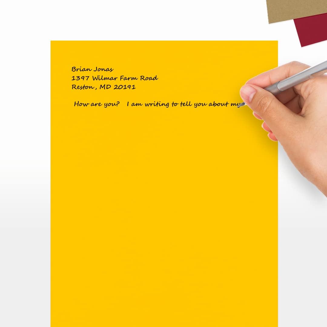 LUXPaper 8.5" x 11" Paper | Letter Size | Pastel Canary Yellow | 60lb. Text | 50 Qty