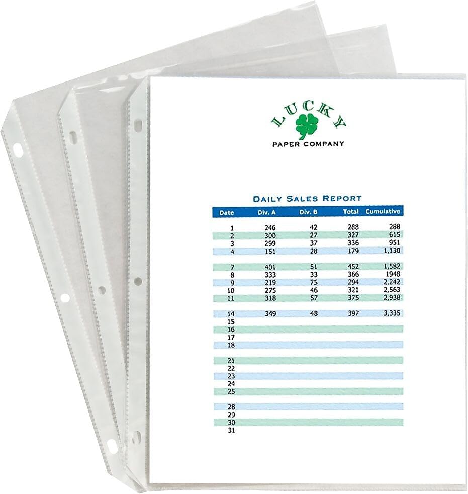 Staples Sheet Protectors, 8.5" x 11" – Top-Loading Clear Page Protectors, 2.4 Mil Standard Weight, 200-Pack
