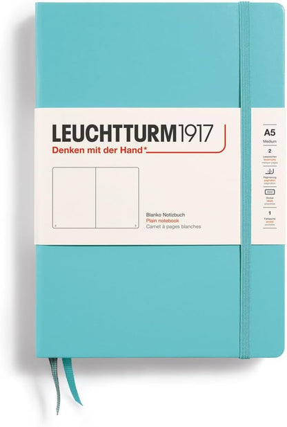 LEUCHTTURM1917 - Notebook Hardcover Medium A5-251 Numbered Pages for Writing and Journaling (Navy, Ruled)