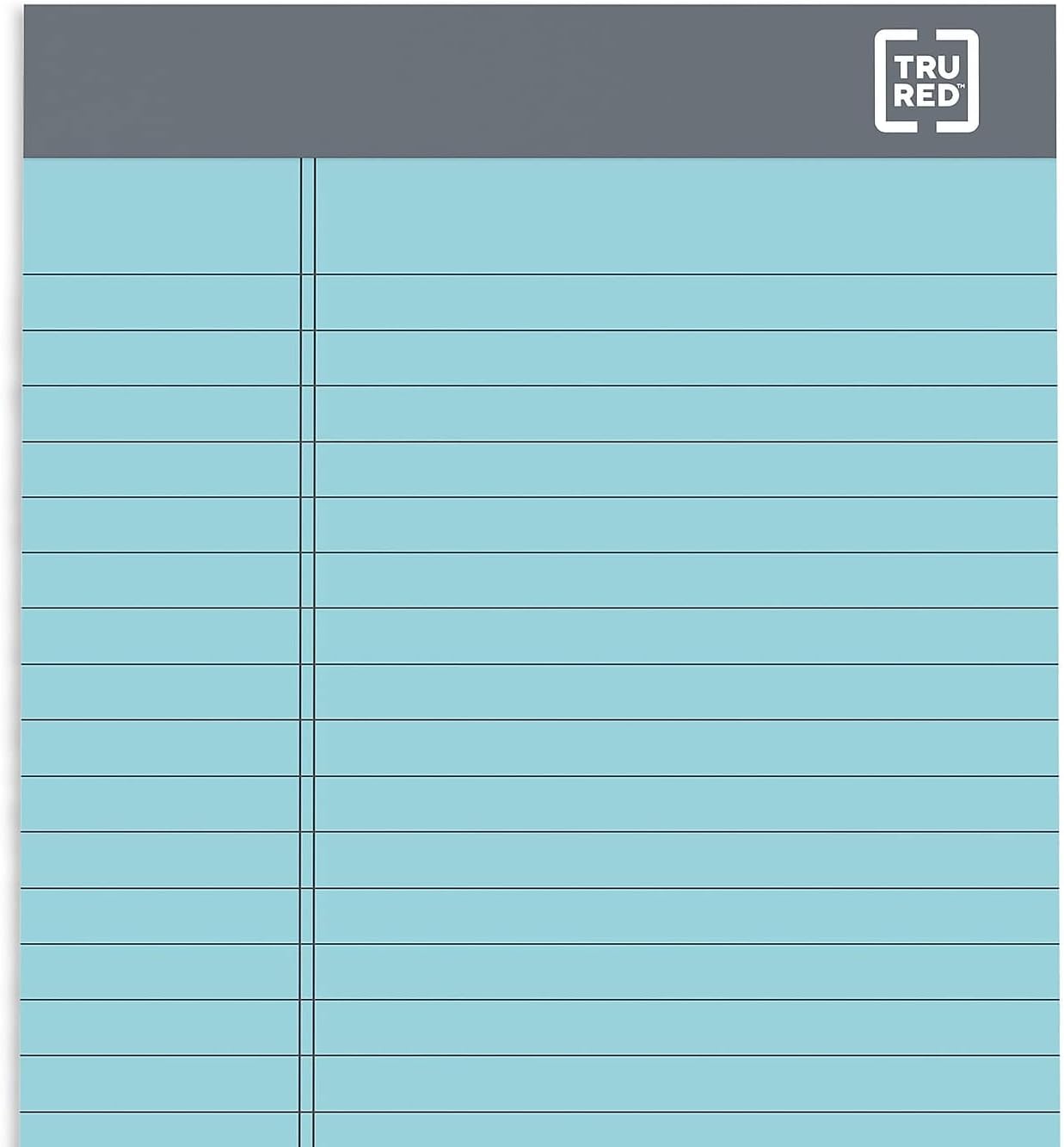 TRU RED Notepads, 5” x 8”, Narrow Ruled, Canary, 50 Sheets/Pad, 6‑Pack