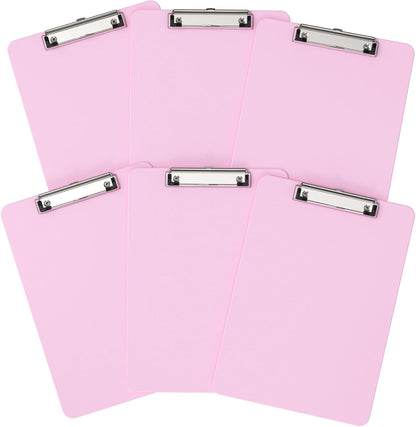 Plastic Clipboards 2 Pack, A4 Black Clip Board 8.5x11 for Classroom, Students, Kid, Woman, Size 9" x 12.5" with Low Profile Clip, Office & School Supply