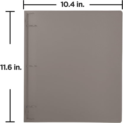 JAM PAPER Plastic 0.75 inch Binder - Clear 3 Ring Binder - Sold Individually