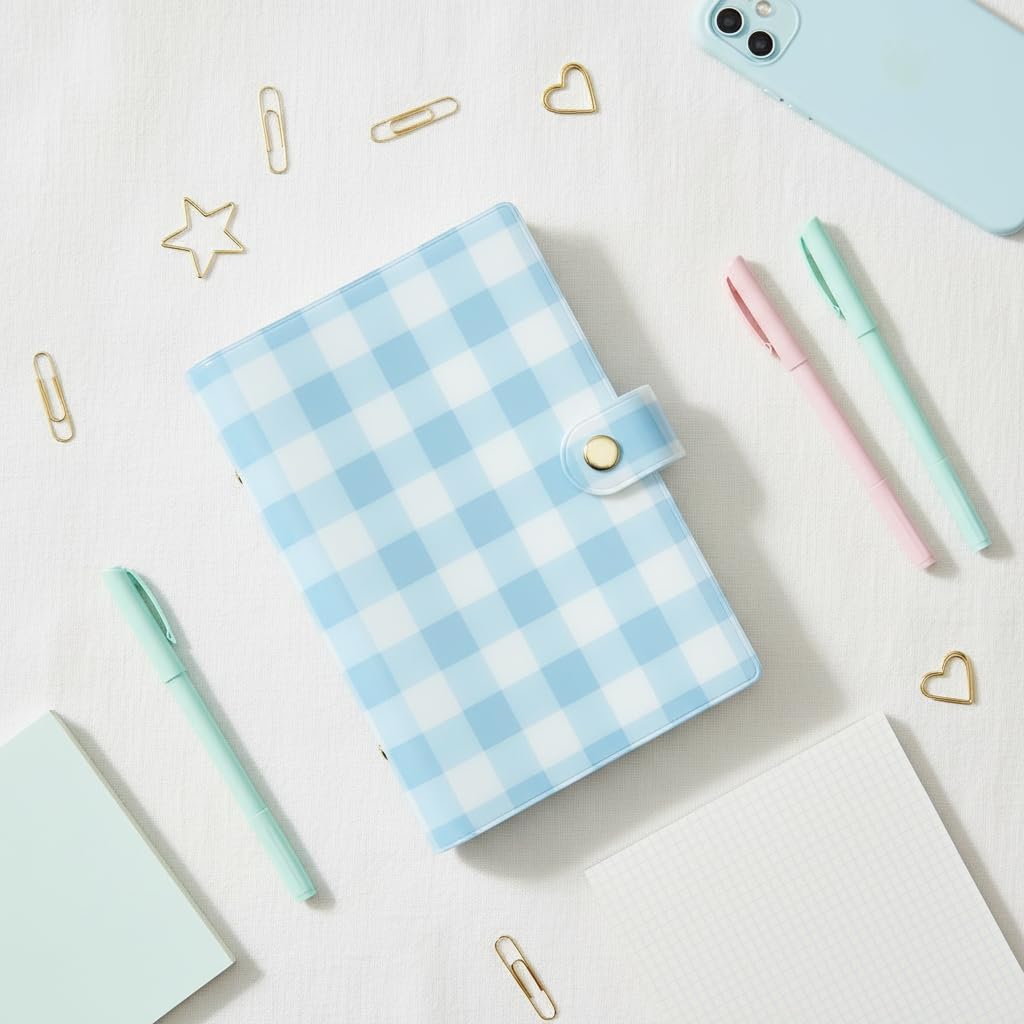 Pearhead Blue Matchbook Hardcover Journal, 6x8 College-Ruled Lined Notebook, 200 Pages, Trendy Writing Journal for Work, School & Everyday Notes