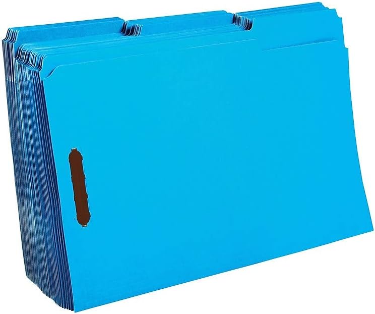 Staples Reinforced Classification Folder, Legal Size, 2″ Expansion, Dark Blue Pressboard, Durable Construction, 50/Box