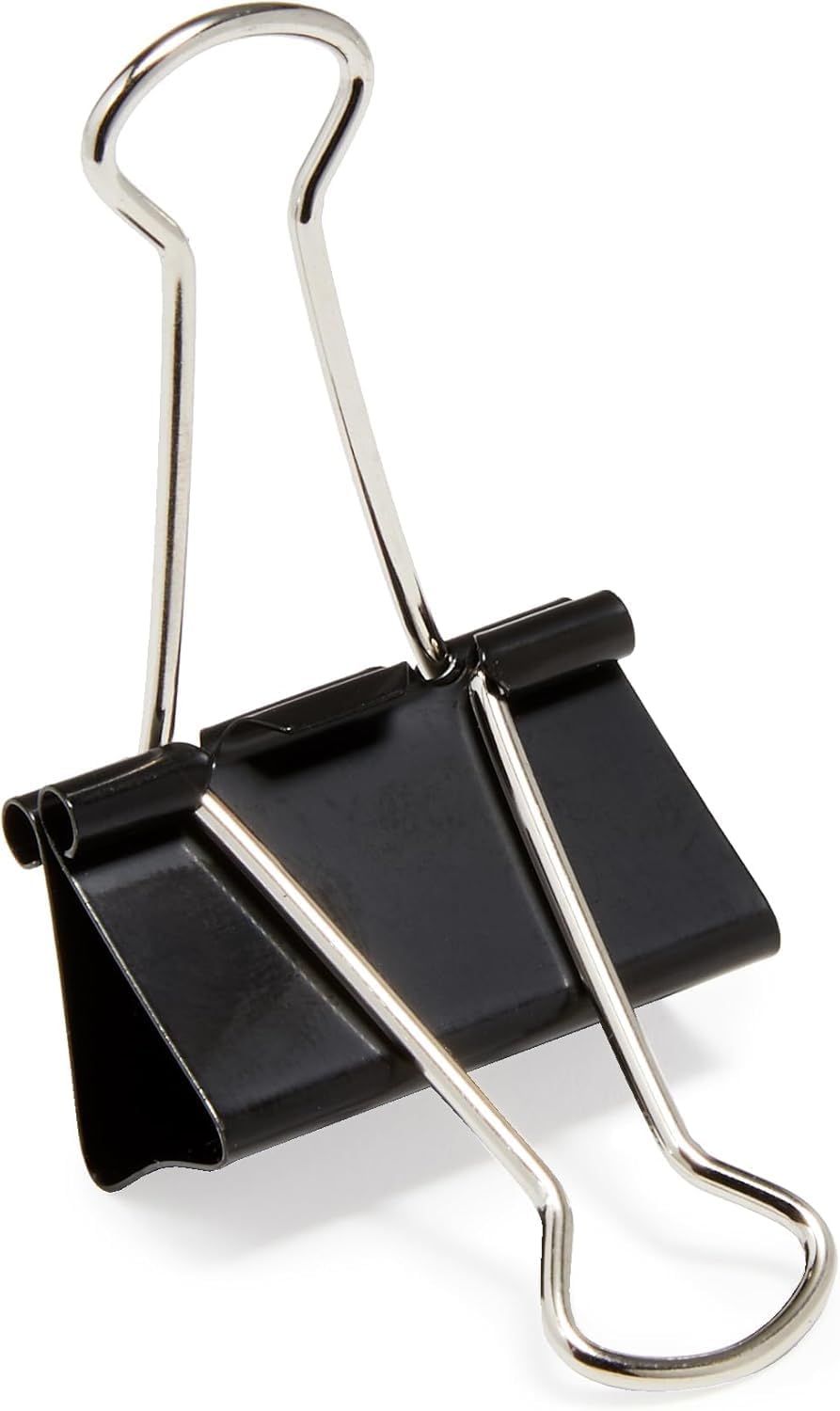Amazon Basics Sturdy Binder Clips, Office Supplies, Small 0.75 in, Document Organizing, School Supplies, Black, 144 Count