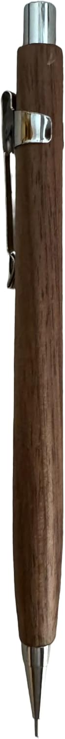 Spiral Grain Wooden Mechanical Pencils -Unique Colors Airplane Aluminum Core Artist's Drawing Pencil Comes with Gift Box (Walnut)