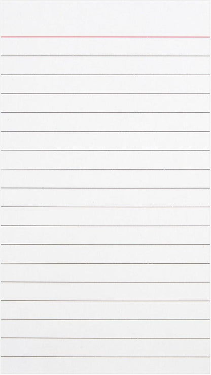 Okuna Outpost 300 Pack Vertically Ruled Index Cards - Lined Paper Vertical NoteCards - Portrait Style (3 x 5 In)