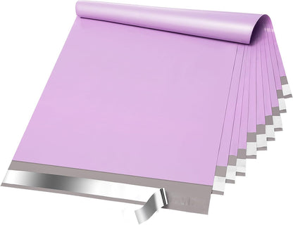 Fuxury Poly Mailers 14.5x19 Inch 50pc Shipping Bags for Small Business Mailing Envelopes for Clothing,Self Seal Shipping Envelopes Waterproof Poly bags Durable Packaging Bags Light Pink
