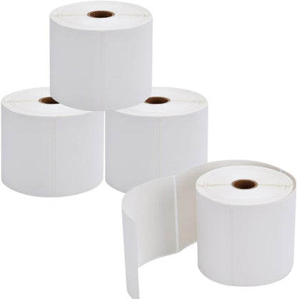 9527 Product Fanfold 4 x 6 Direct Thermal Labels White Perforated Shipping Labels, 500pcs per Stack,1 Stack