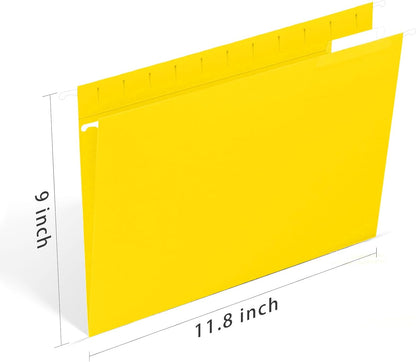 HERKKA Hanging File Folders, 30 Pack Reinforced Letter Size Hanging Folders, Designed for Bulky Files, Filing Cabinet, 1/5-Cut Adjustable Tabs (Blue)