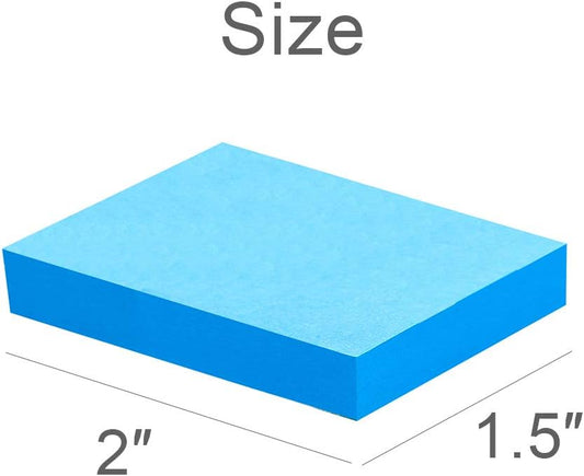 Mini Sticky Notes 1.5x2 Inches, Bright Colors Self-Stick Pads, 24 Pack, 75 Sheets/Pad,1800 Sheets