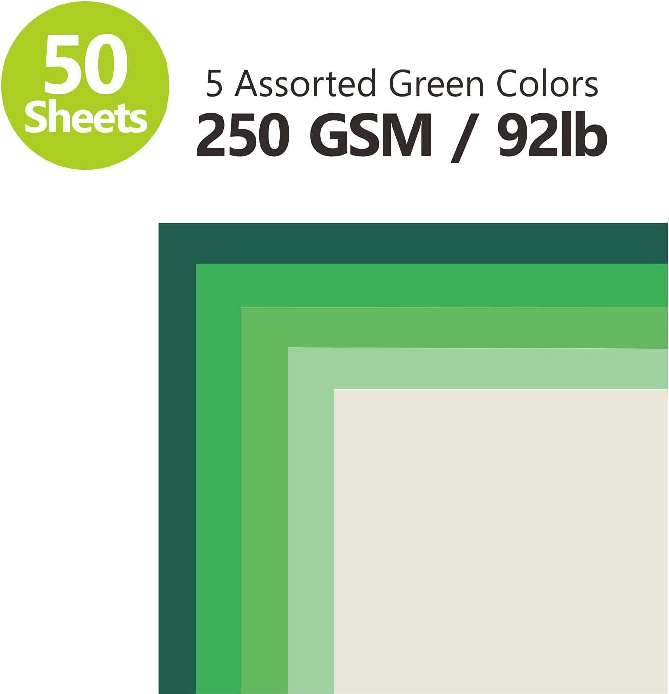 BearBoss Brown Kraft Cardstock Paper 12x12 inch 50 Sheets, Heavyweight 92lb Cover for Crafts DIY Cards Making