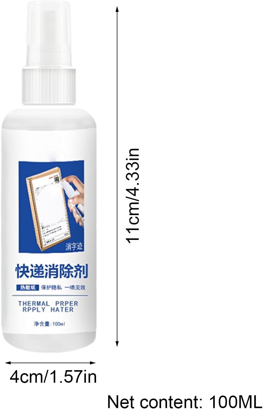 Thermal Paper Eraser For Receipts 100ml Quick-Dry Precision Brush Data Removal Liquid Privacy Protection Pen Obfuscates Personal Details For Apartment Dorm Home Business Travel