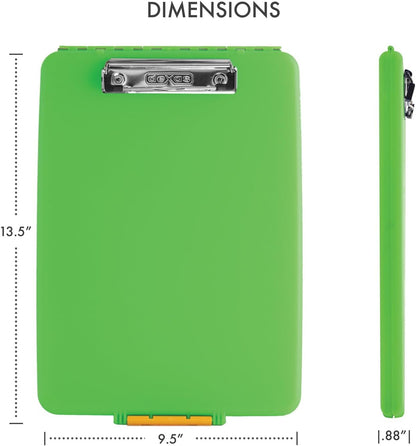 Dexas Slimcase Storage Clipboard, Black