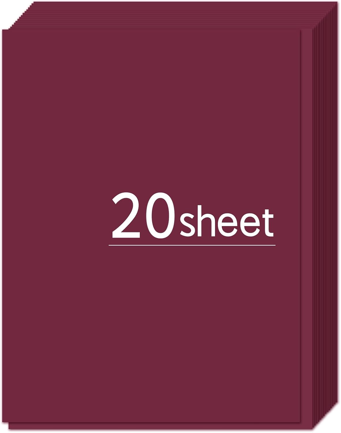 20 Sheet Paver Red/Wine/Burgundy Cardstock, 8.5x11", 250gsm Thick Paper,Heavyweight 92lb Cardstock for DIY Projects,Scrapbook Supplies,Invitations,Business Cards