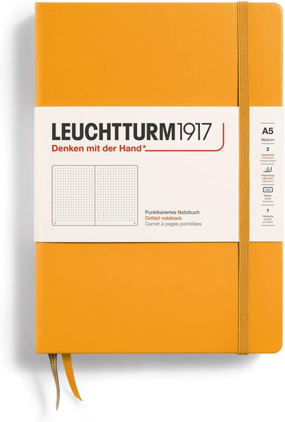 LEUCHTTURM1917 - Notebook Hardcover Medium A5-251 Numbered Pages for Writing and Journaling (Navy, Ruled)