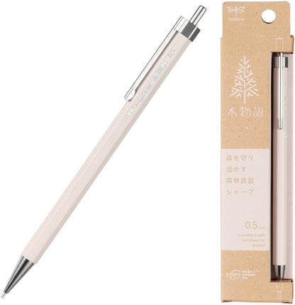 Tombow KIMONOGATARI Mechanical Pencil 0.5mm, Natural Wood Barrel, DHA-151 Japanese Eco-Friendly Pencil (Nemophila Blue)
