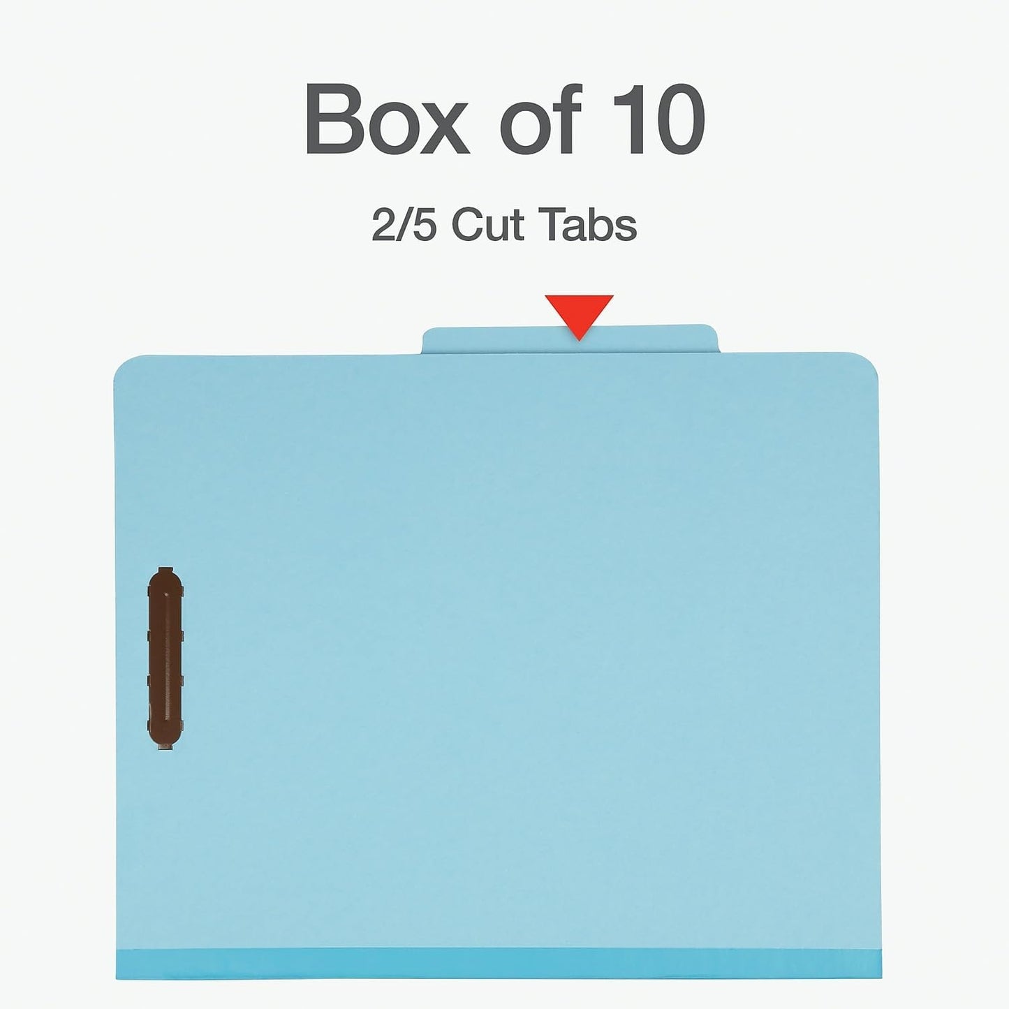 Pendaflex Classification Folders, Standard, 2 Dividers, Embedded Fasteners, 2/5 Cut Tab, Assorted, Letter Size, 10/BX (24025)
