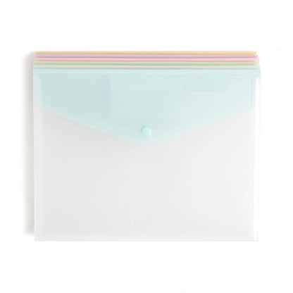 Smead Poly Document Holders, Snap Closure, Side Load, Letter Size, Primary Colors, 6 per Pack (89687)