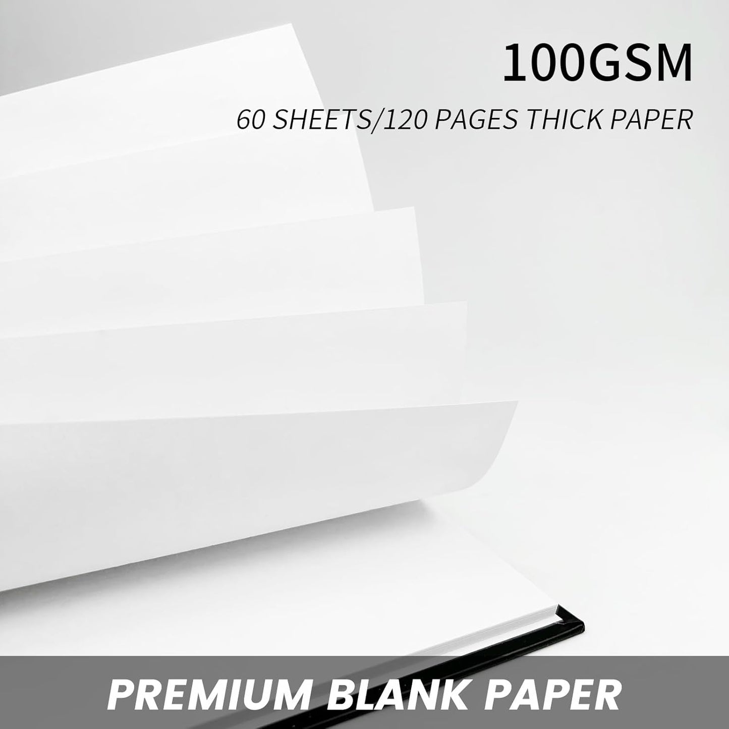 Large Lined Notebook Spiral Notebook 8.5" x 11"-4 Pack LINED Notebook 7mm Ruled Hardcover Notebook 120 Pages 100 GSM Thick Paper Notebook Hardcover Journal for School, Office,Study and Notes