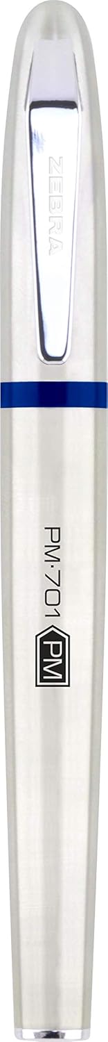 Zebra Pen, PM-701 Permanent Marker, Fine Bullet Point, Black Ink, Stainless Steel Barrel, Refillable, Includes 1 Refill, Cap Off Time of 120 Hours, 1-Pack (65211)
