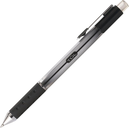 TUL Gel Pens, Retractable, Medium Point, 0.7 mm, Gray Barrel, Black Ink, Pack Of 12