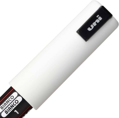 posca PC-1MR Water-Based Paint Markers, Extra Fine Tip (0.7mm), White, 3 Count