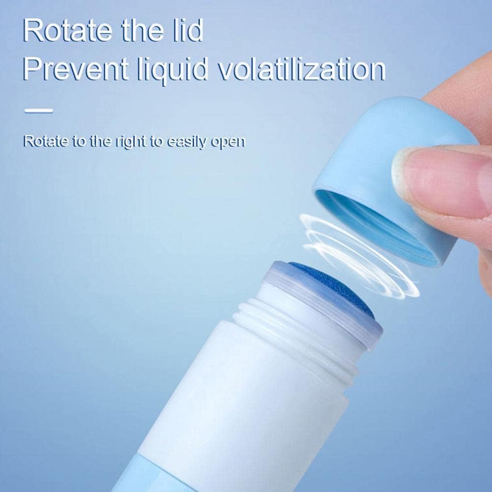Thermal Paper Correction Fluid with Unboxing Knife,Portable Information Anti-Leakage Protection Correction Fluid,2 in 1 Anti Information Leakage Erase Device for Package Labels,Bills
