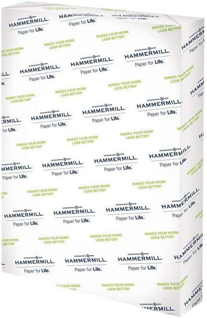 Hammermill Printer Paper, Premium Color 28 lb Copy Paper, 8.5 x 11-5 Ream (2,500 Sheets) - 100 Bright, Made in the USA, 102450C, White