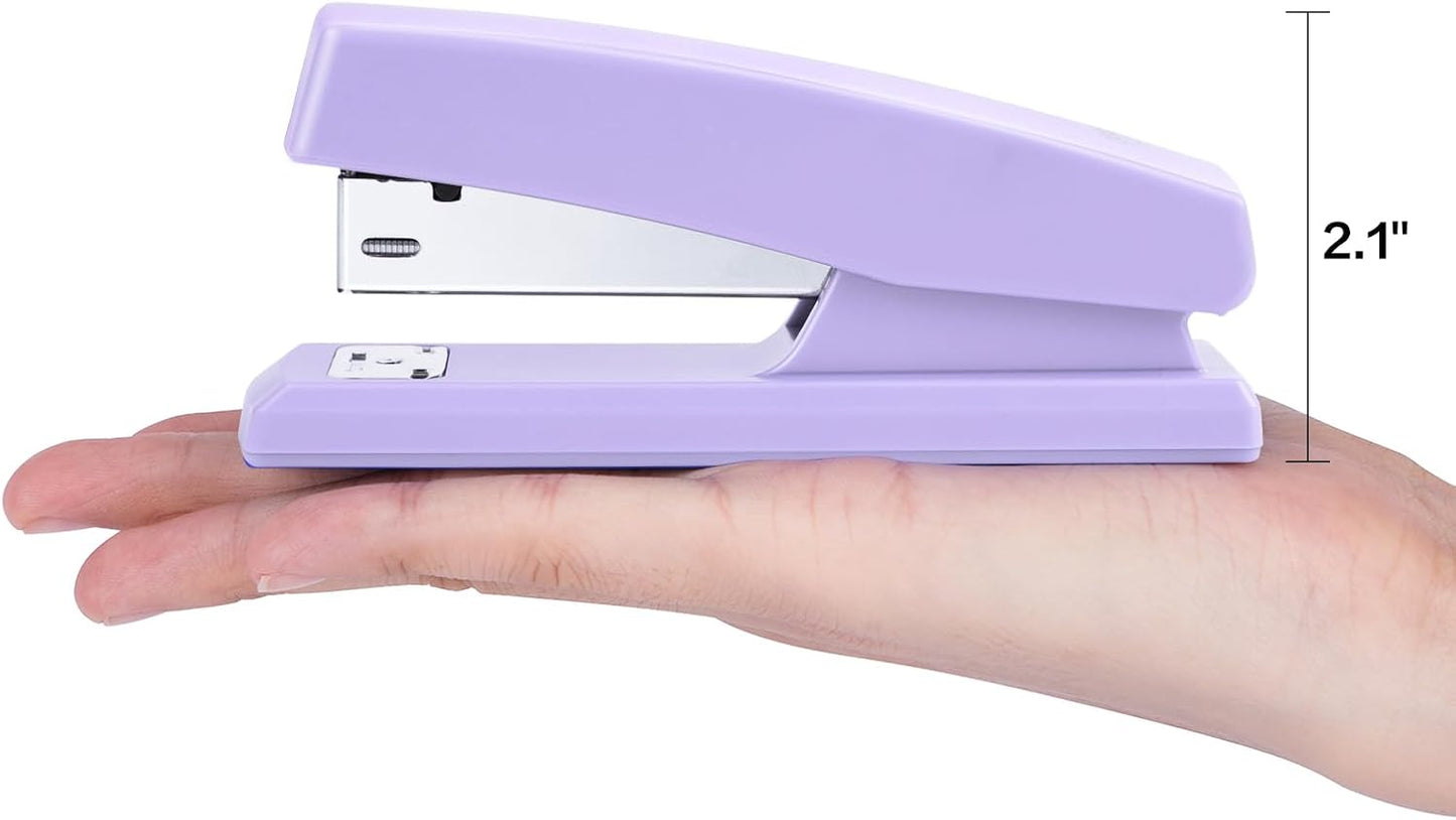 Deli Stapler, Desktop Staplers with 640 Staples, Office Stapler, 25 Sheet Capacity, White