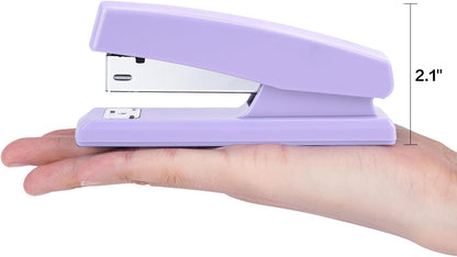 Deli Stapler, Desktop Staplers with 640 Staples, Office Stapler, 25 Sheet Capacity, White