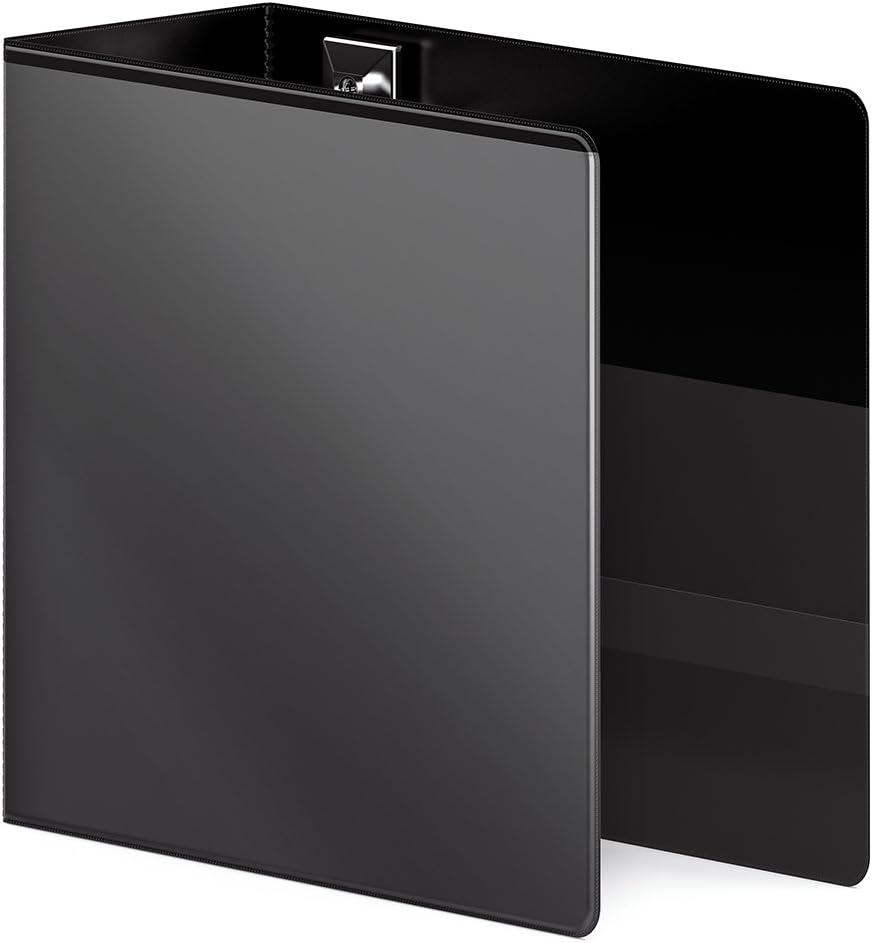 Wilson Jones 3 Ring Binder 4 Inch, Ultra Duty D-Ring View Binder with Extra Durable Hinge, Customizable, Black (W86641)