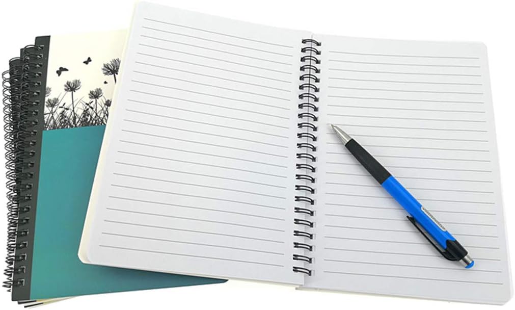 4 Pack A5 Spiral Notebook Journal,Wirebound Ruled Sketch Book Notepad Diary Memo Planner,A5 Size(8.3X5.7) & 80 Sheets (Floral)
