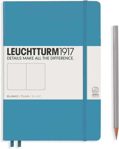 LEUCHTTURM1917 - Notebook Hardcover Medium A5-251 Numbered Pages for Writing and Journaling (Navy, Ruled)