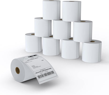 MFLABEL 4x6 Thermal Shipping Labels - 2 Rolls of 250, Perforated & Smudge-Proof Direct Thermal Labels Compatible with Rollo, Zebra, for Amazon UPS FedEx Shopify