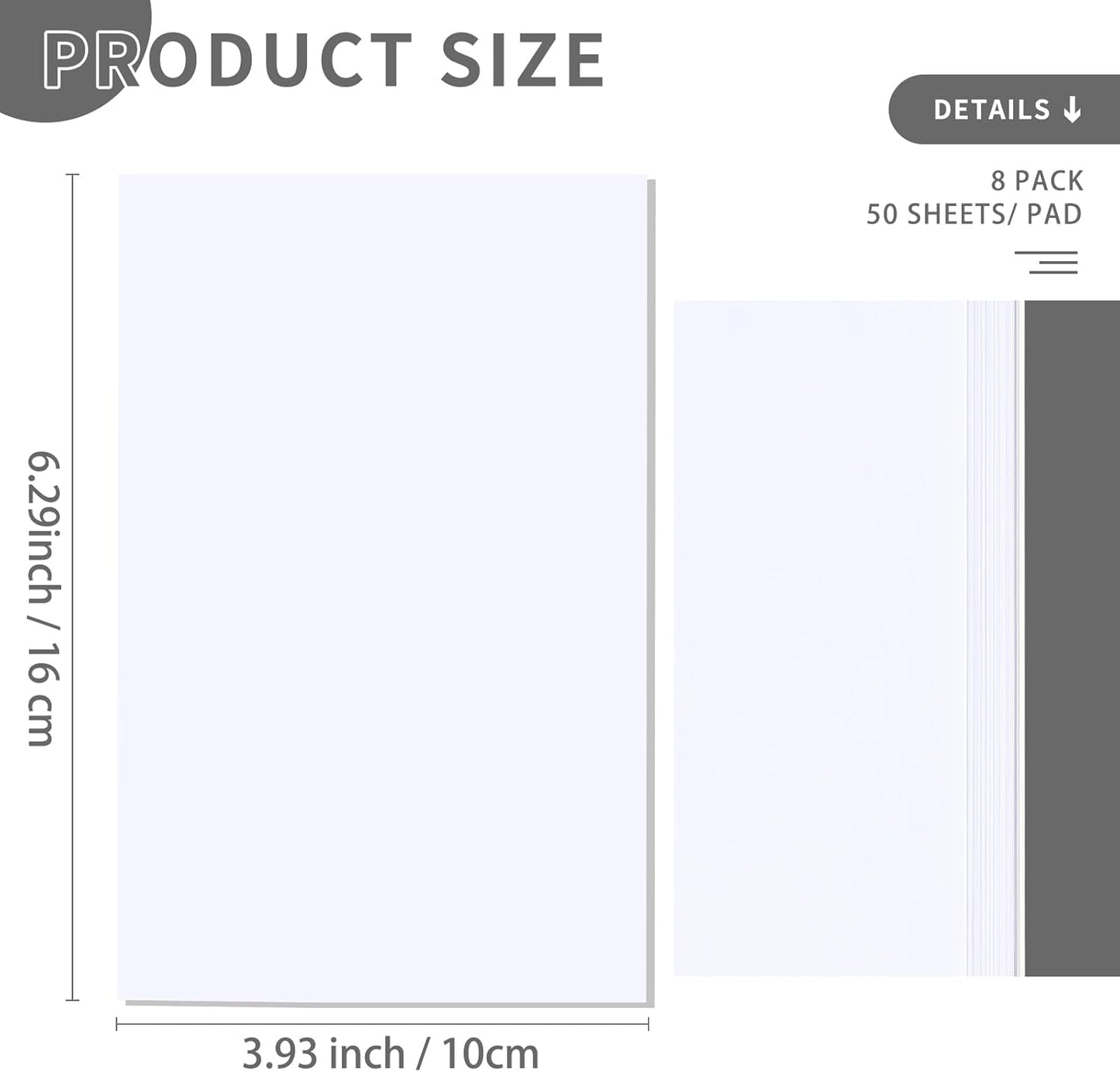 QiCheng Note Pads Memo Pads Small Notepad 50 Sheets 4X6 note pad Scratch Pads for Writing Blank Scratch Pads (12)
