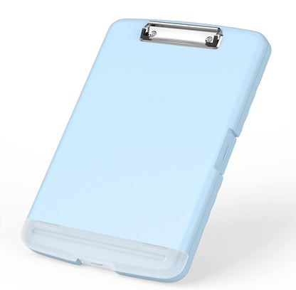 Rimilak Plastic Clipboard with Storage, 8.5 x 11 High Capacity Folio Nursing Case with Pen Holder, Size 14.2 x 9.6 x 1.2″ Folder Side-Opening for Classroom, Teacher, Smooth Writing, Dark Green