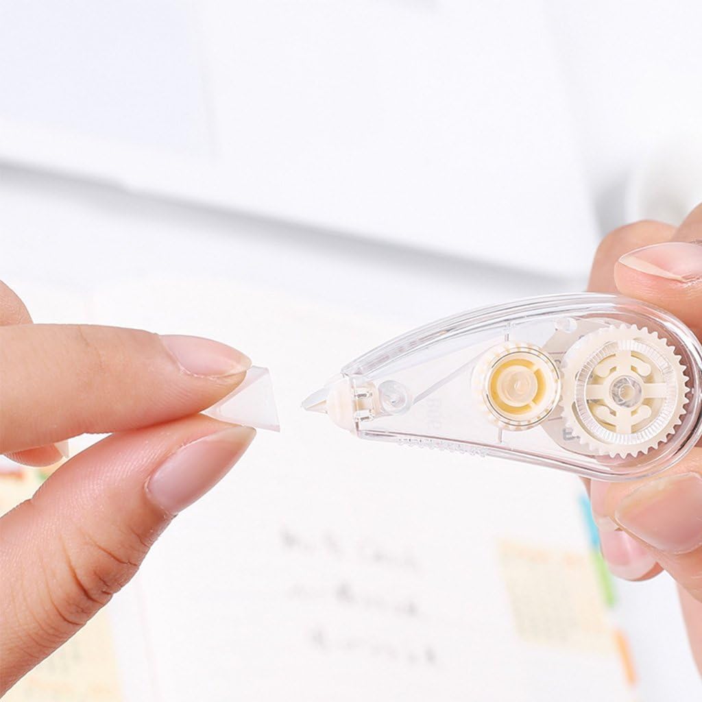 2 Pcs White Cute Correction Tape Mini Roller White Out Eraser, School Office Stationery Correction Tape for School Office Correction Product
