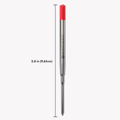 Monteverde Soft Roll Ballpoint Pen Refills to Fit Parker-Style Pens, Medium Point, Brown, 2-Pack, Smooth Writing Technology for Parker, Conklin, Schmidt, and More