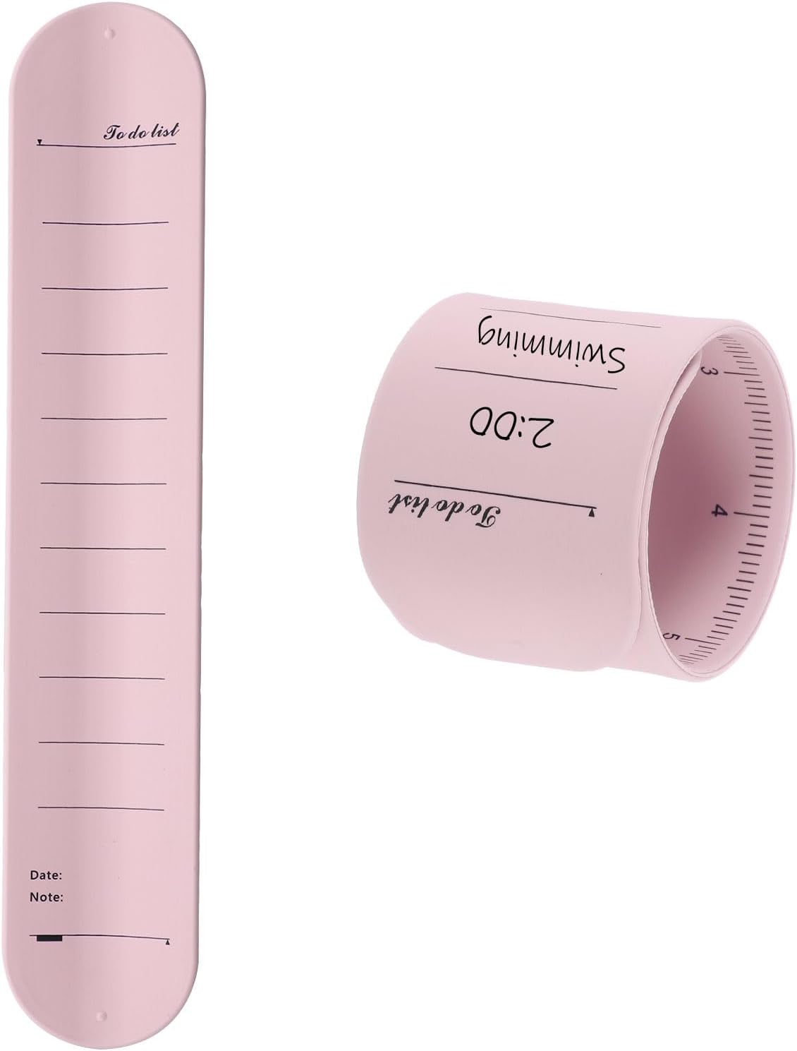 uxcell 2Pcs Writable Wrist Band, 9.45" x 1.18" Waterproof Slap Bracelet Reusable Writable Erasable to Do List Silicone Memo Wrist Bands for Planner Reminder (White)