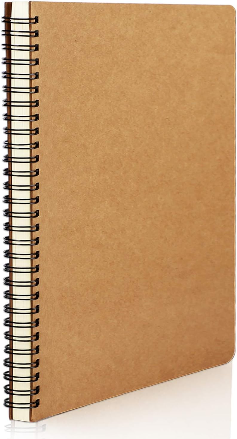 EUSOAR Spiral Notebook, A5 12packs 5.5"X8.3" 120 Pages Lined Travel Writing Notebooks Journal, Memo Notepad Sketchbook, Students College Office Business Subject Diary Ruled Book Journal-Black Cover
