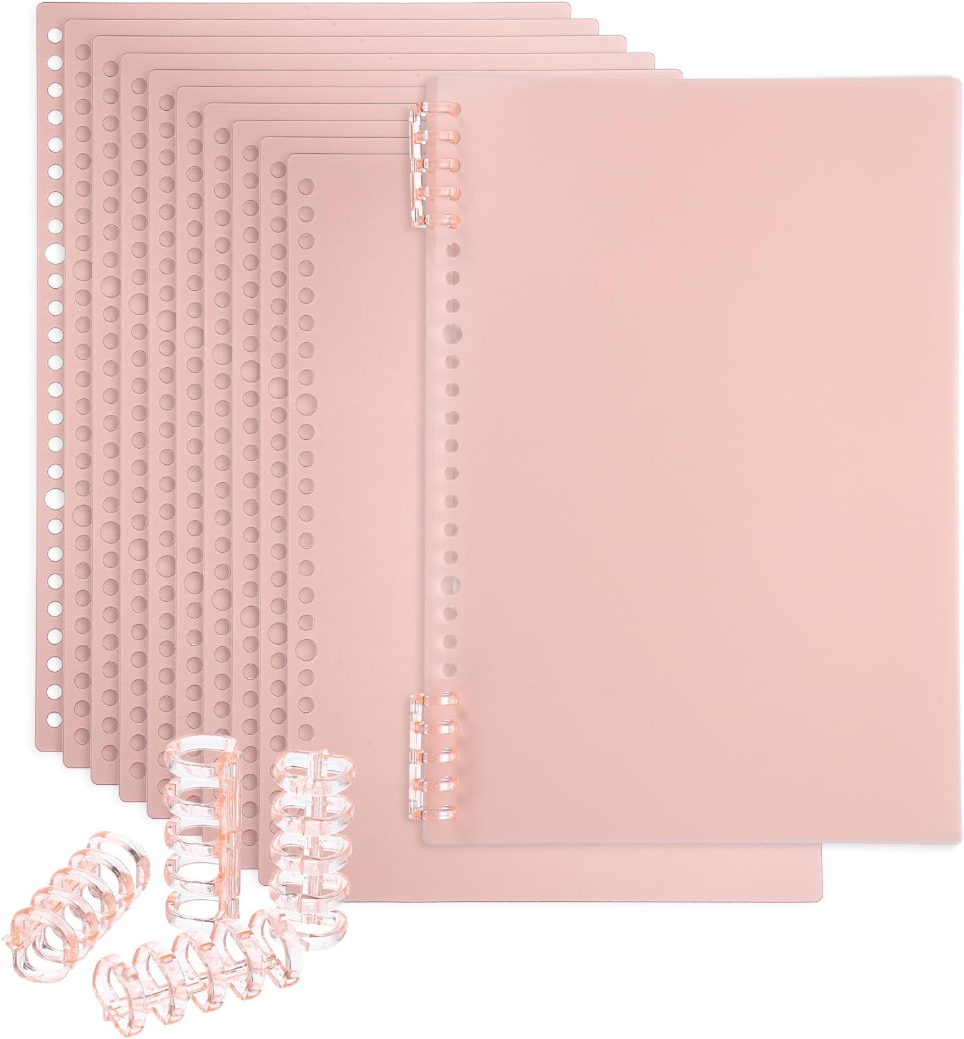 PATIKIL 12 Pack Binding Covers, A5(8.4x5.7 Inch) 22 Mil Plastic Notebook Covers Sheets with Binding Comb for Book Report Presentation, Light Blue