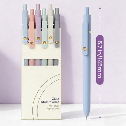 FIOVER 5pcs Gel Pens Quick Dry Ink Pens Fine Point Premium Retractable Rolling Ball Gel Pens Black Ink Smooth Writing for School Office Home