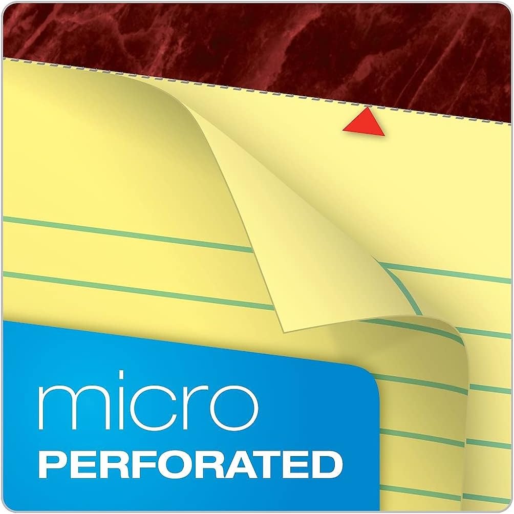 Ampad Gold Fibre Writing Pads, 8-1/2" x 14", Legal Rule, Canary Paper, 50 Sheets, 12 Pack (20-030R)
