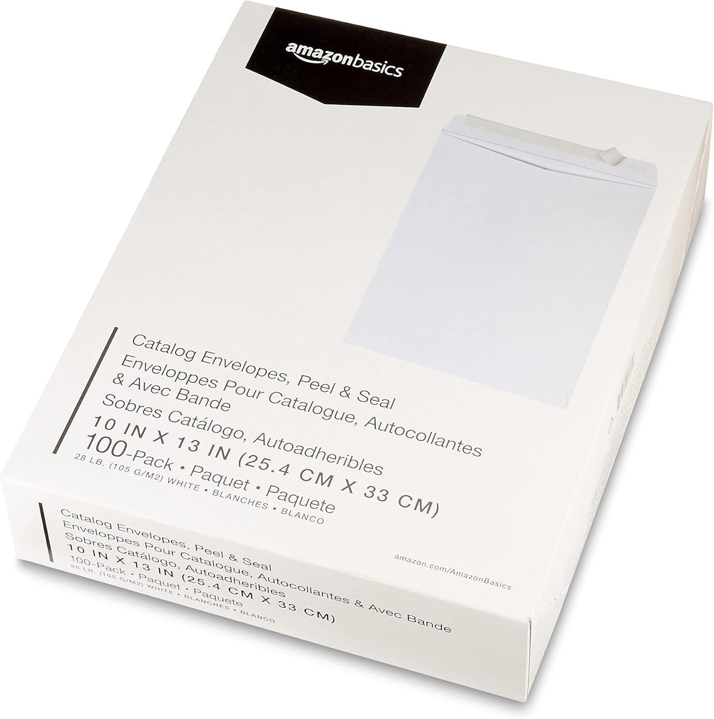 Amazon Basics Catalog Mailing Envelopes, Peel and Seal, 9" x 12", Brown Kraft, 100-Pack