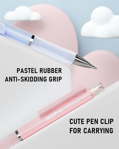 Nicpro 3PCS Cute Mechanical Pencil Set with Case, 0.7 mm Pencils with 6 Tube HB Lead Refill, 3PCS Eraser, 9PCS Eraser Refill for School Supplies Student Writing, Drafting Drawing Sketching