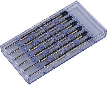 Alohaster Refills, for Parker Ballpoint Pens, Gel Ink, 0.5 mm, Black, 6 Count