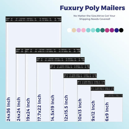 Fuxury Poly Mailers 14.5x19 Inch 50pc Shipping Bags for Small Business Mailing Envelopes for Clothing,Self Seal Shipping Envelopes Waterproof Poly bags Durable Packaging Bags Light Pink